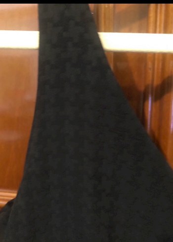 Siyah V Yakalı kalem Kadın Elbise - Görsel 4