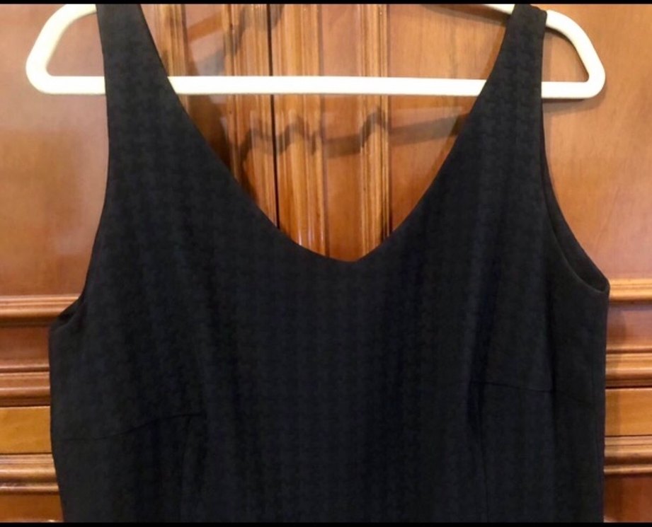 Siyah V Yakalı kalem Kadın Elbise - Görsel 3