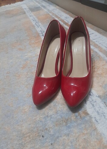 Kırmızı abiye ayakkabı  - Görsel 3