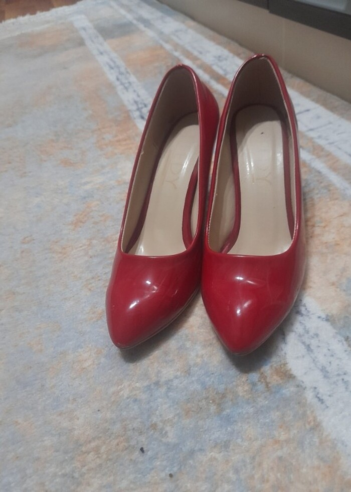 Kırmızı abiye ayakkabı  - Görsel 3