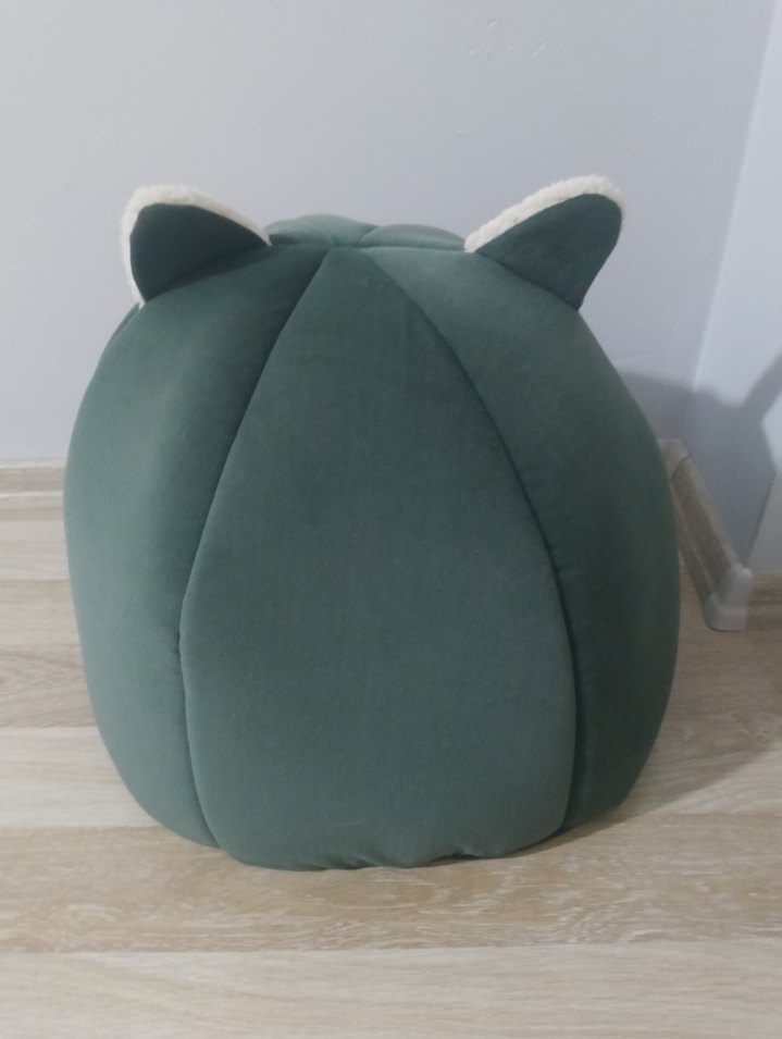 Yeşil Kedi Kulübesi Yumuşak Kumaşlı - Görsel 2