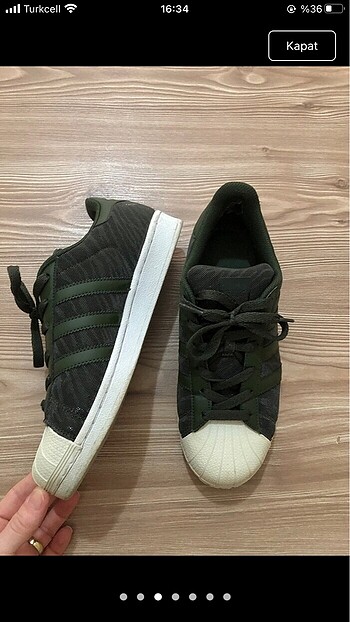 37 Beden haki Renk Adidas süperstar