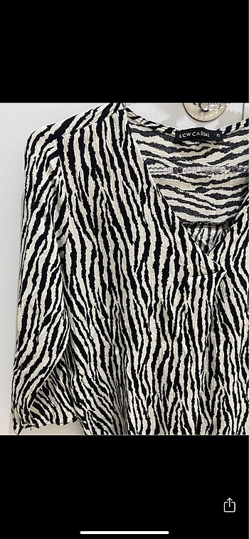xs Beden siyah Renk Zebra desen bluz