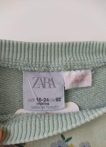 2 Yaş Beden Zara çiçekli alt-üst takım
