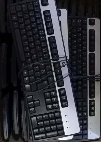 100 adet stoklu HP PS2 girişli Klavye - Görsel 2