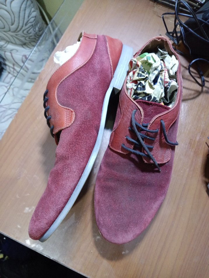 Bordo Süet Deri Erkek Klasik Ayakkabı - Görsel 2