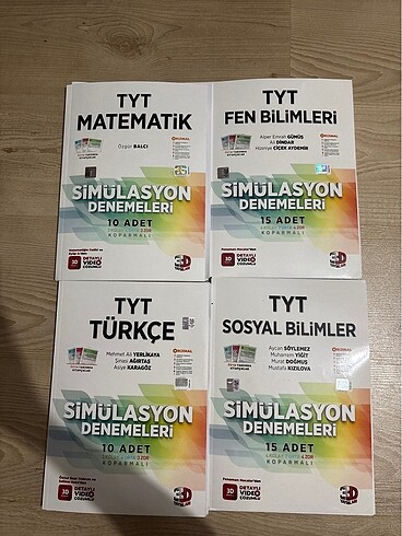 3d yayınları tyt branş deneme seti