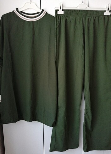 Yeşil ikili kumaş takım