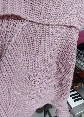 xl Beden Pembe Örgü Kadın Triko