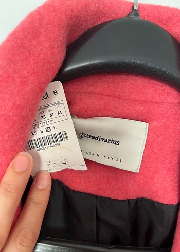 Stradivarius Sıfır stradivarius M beden kaşe kaban