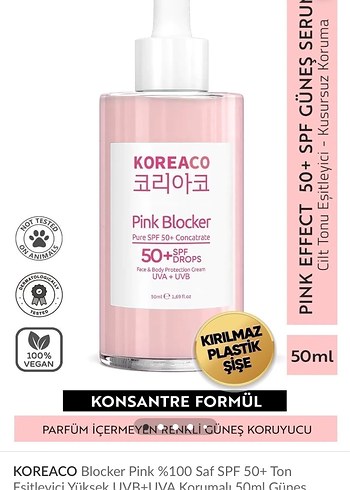 Koreaco Pink Blocker SPF50+ BB Krem 50ml - Görsel 2