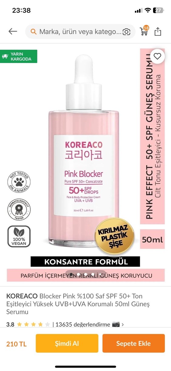 Koreaco Pink Blocker SPF50+ BB Krem 50ml - Görsel 2