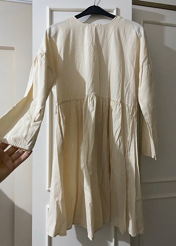 Beyaz Keten Tunik - Görsel 2