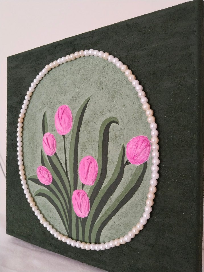 Dokulu Boncuklu Tuval - Görsel 2