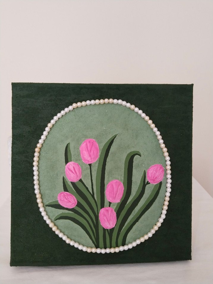 Dokulu Boncuklu Tuval - Görsel 3