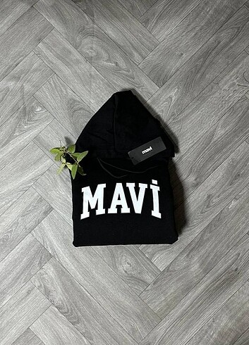 Unisex oversize mavi sweatshirt