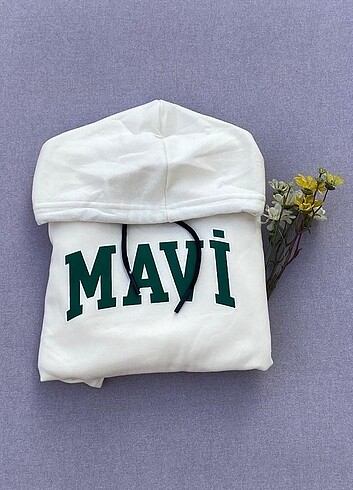 Unisex mavi sweatshirt