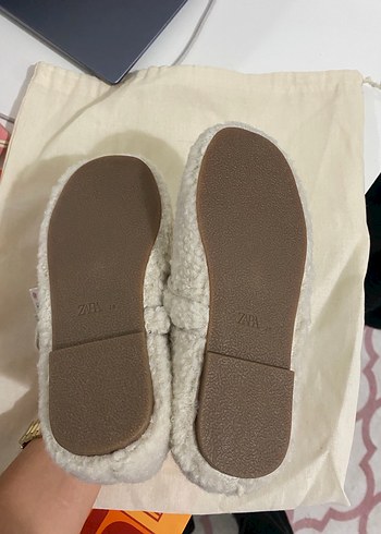 Bej Yün Detaylı çocuk Babet - Görsel 4