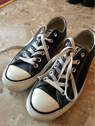 Siyah deri converse