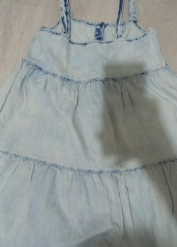 5 Yaş Beden mavi Renk gap denim elbise