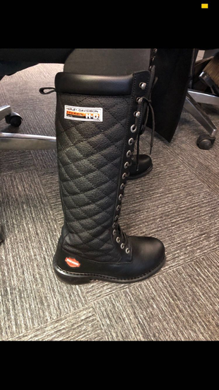 37 Beden siyah Renk Harley Davidson Bagcikli Deri Cizme #37