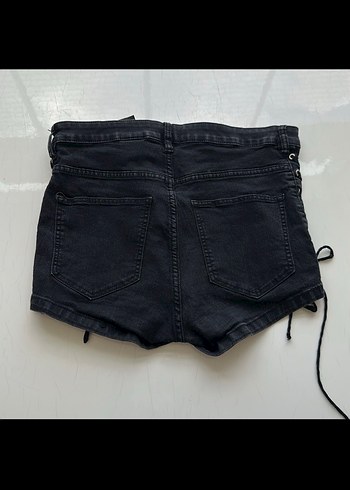 Siyah Kot Şort - Görsel 4