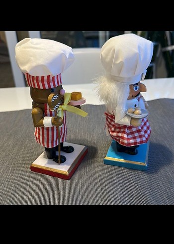Yeniyıl Aşçı Figürleri Seti Beyaz Şapkalı - Görsel 3