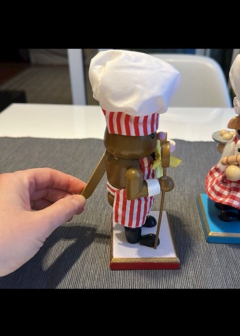 Yeniyıl Aşçı Figürleri Seti Beyaz Şapkalı - Görsel 6