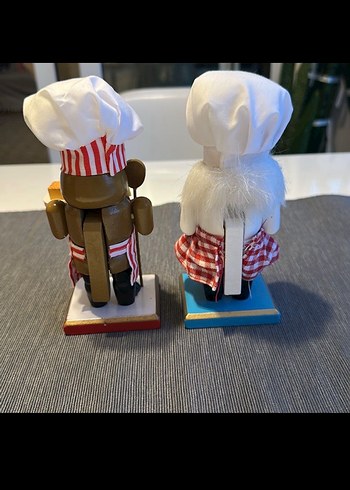 Yeniyıl Aşçı Figürleri Seti Beyaz Şapkalı - Görsel 4