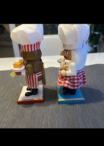 Yeniyıl Aşçı Figürleri Seti Beyaz Şapkalı - Görsel 5