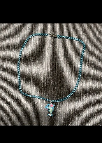 Mavi Simli Yunus Kolye - Görsel 3