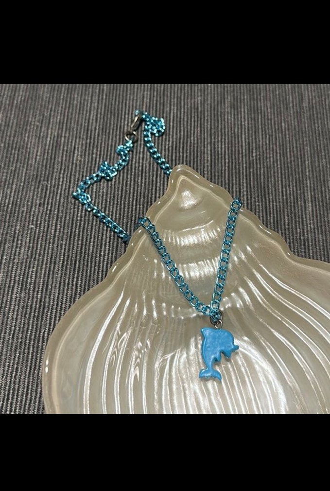 Mavi Simli Yunus Kolye - Görsel 2