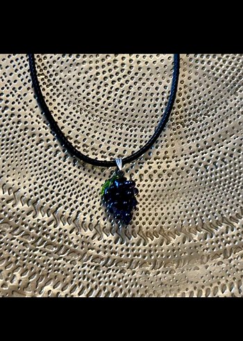 Cam Mor Üzüm Kolye - Görsel 2