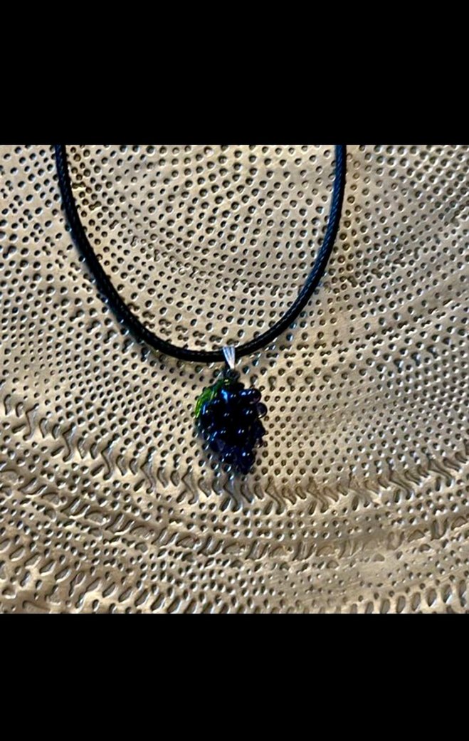 Cam Mor Üzüm Kolye - Görsel 2