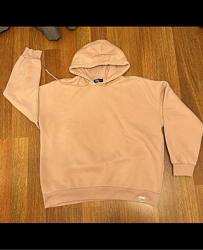 Pembe Kapüşonlu Sweatshirt