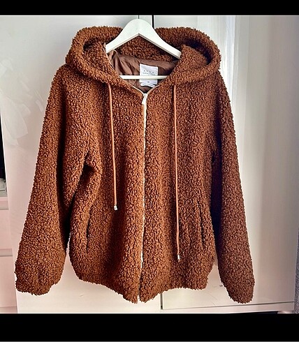 Kahverengi Peluş Mont