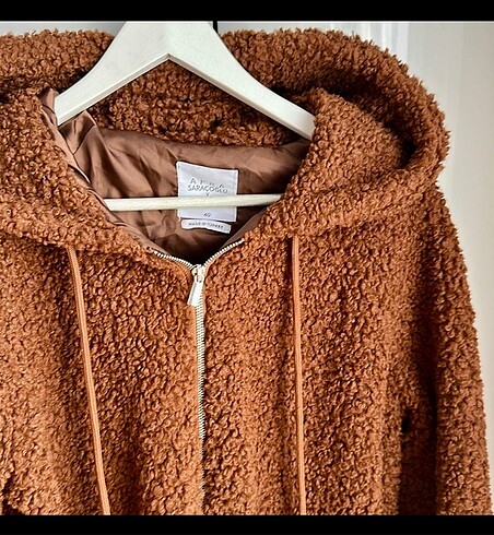 Koton Kahverengi Peluş Mont
