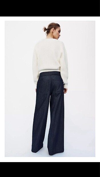 36 Beden lacivert Renk ZARA BOL PAÇA PANTALON