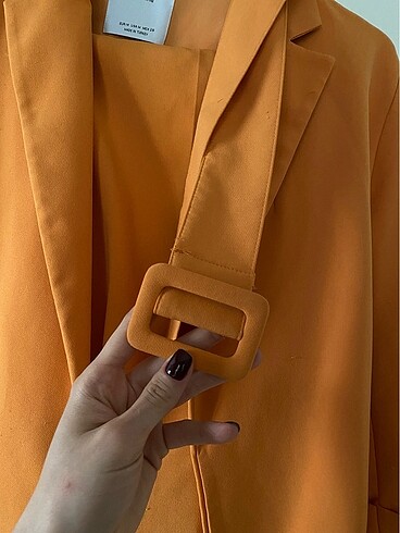 m Beden turuncu Renk bershka blazer takım