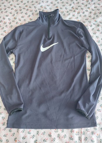 Nike Nike Gri Yarım Fermuarlı Erkek Sweatshirt