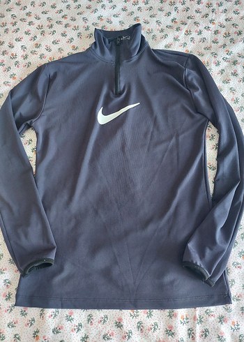 Nike Gri Yarım Fermuarlı Erkek Sweatshirt