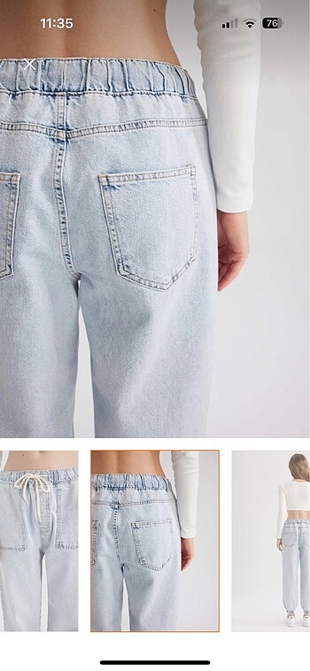 s Beden mavi Renk Denim jogger pantolon
