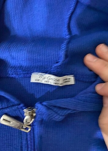 Juicy Couture Saks mavisi crop kapşonlu