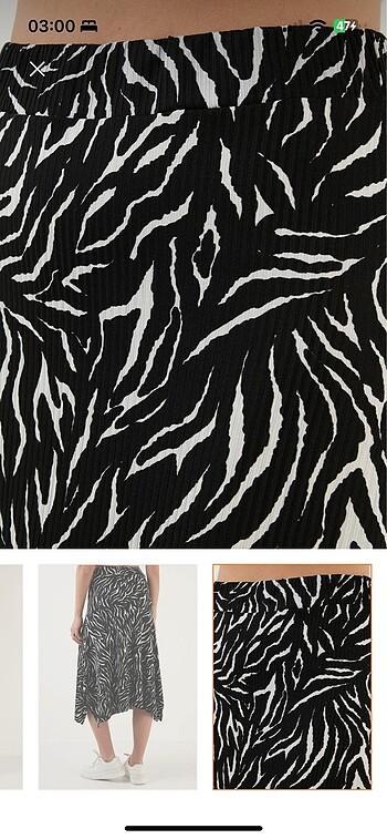 36 Beden Zebra desen etek