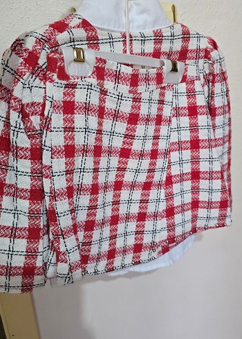 Kız Çocuk Beyaz Desenli Bolero Ceket - Görsel 3