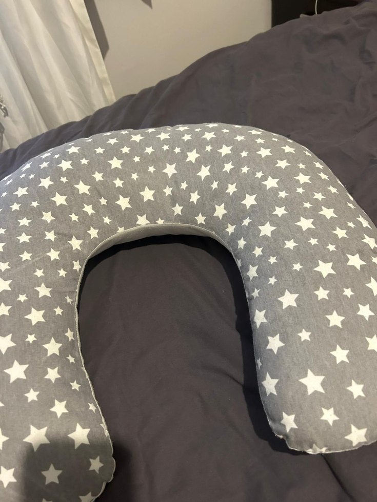 Diger Gri Desenli Emzirme ve Hamilelik Yastığı - Görsel 2