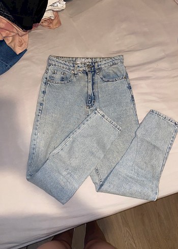 Pastel Mavi Midi Kadın Denim Jean
