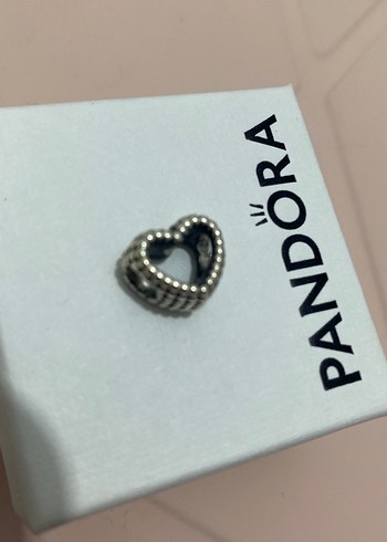 Boncuklu kalp küresi gümüş charm - Görsel 5