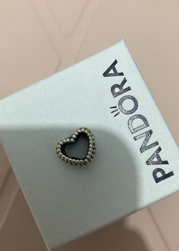 Boncuklu kalp küresi gümüş charm - Görsel 4