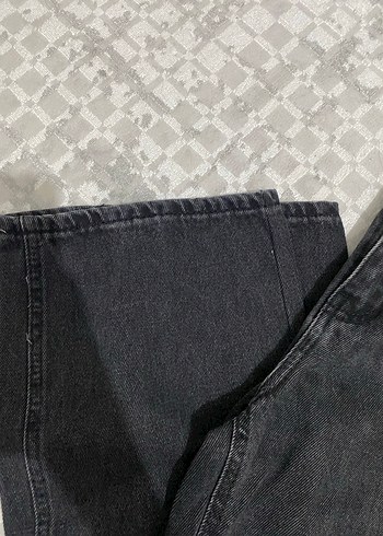 Siyah Rahat Kesim Kadın Kot Pantolon - Görsel 2